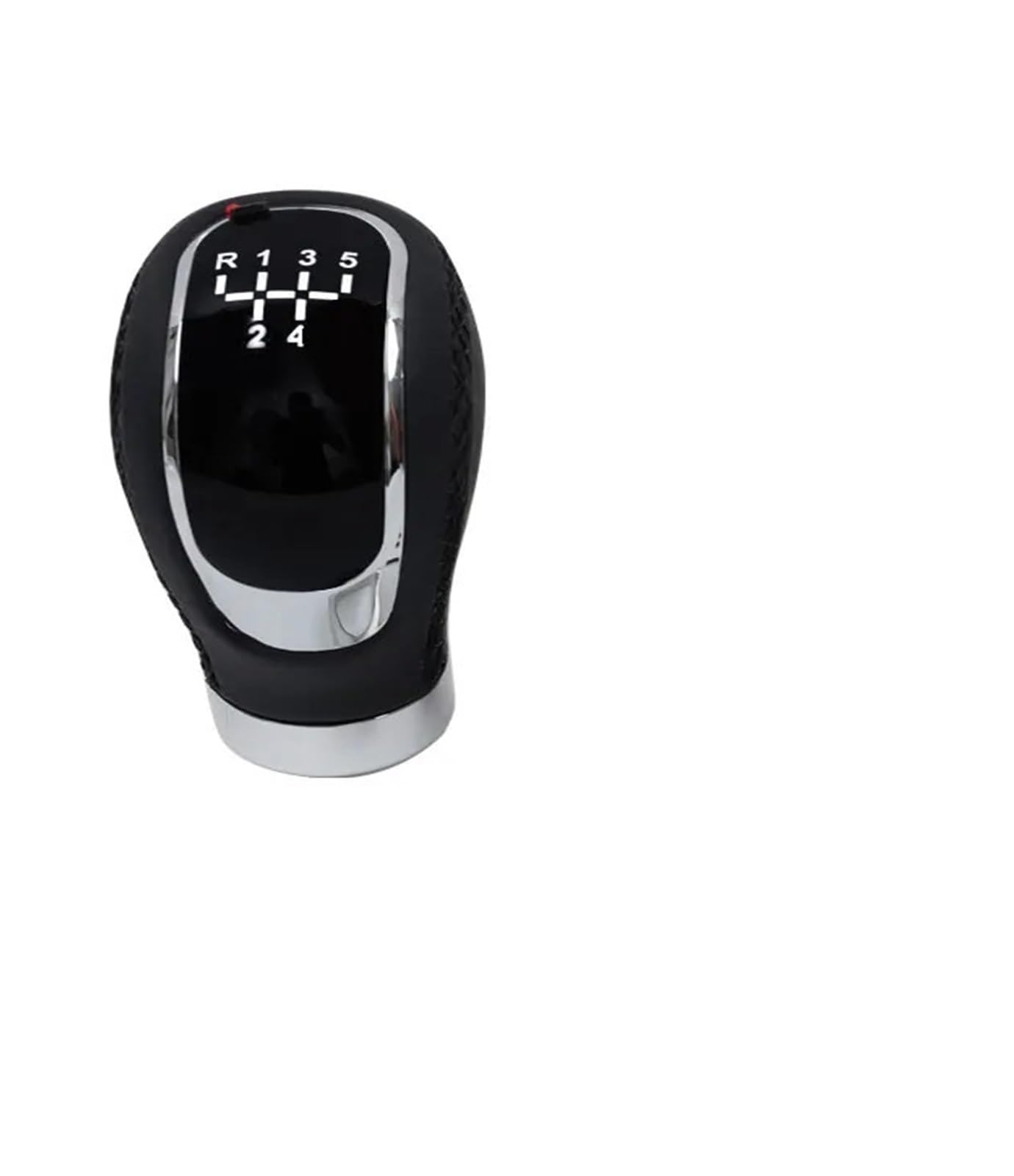 Jeocoai One Color Car Gear Knob Universal 5/6Speed Gear Shift Knob Shifter Lever Handle Modified Stick Leather Auto Accessories For All Manual(White R135)