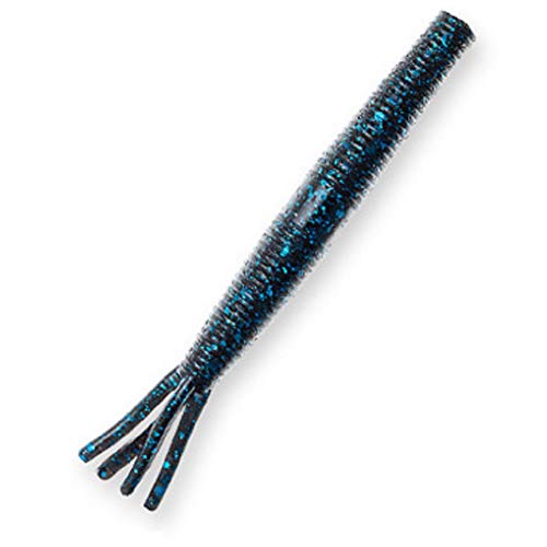 Z-MAN10X Tough ElaZtech Hula StickZ 4 in. Soft Plastic Baits (Black/Blue)