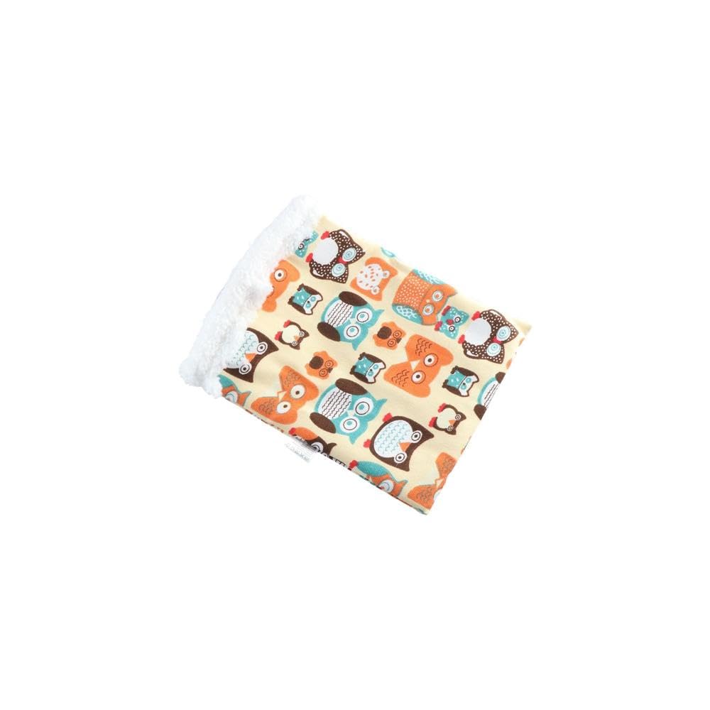 Sac de transport portable de poche pour animal de compagnie, lit chaud pour hamster, hérisson, sac de transport en polaire/toile chaude (L, bleu)