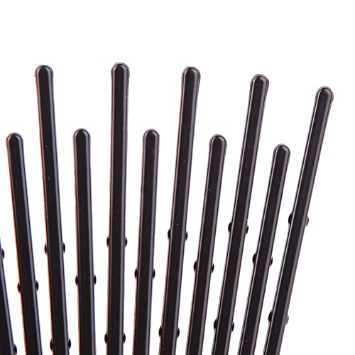 6 pares de peines dobles negros para cabello miniatura 5