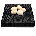DenForste 6 Pack Washable Chicken Nesting Pads, 13 x 12 inch, Black, Solid, Anti-Slip, Injection Molded Polypropylene, Suitable for Chicken Coops