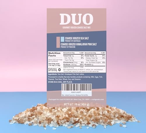 Sal marina gruesa con yodo y sal rosa del Himalaya 1 lb miniatura 4