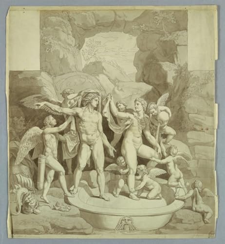 Toile murale Mars et Vénus par Johann August Nahl 60x90cm pour la décoration du salon