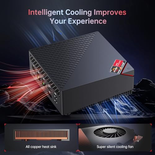 Image of KAMRUI Mini PC, AM06PRO Win-11Pro AMD Ryzen 5 5500U(6C /12T, up to 4.0 GHz), Mini Computer 16GB DDR4 512GB M.2 2280 SSD, Small Pc Support 2.5 Inch HDD Dual Ethernet HDMI /Type-C /Wifi5 /BT4.2