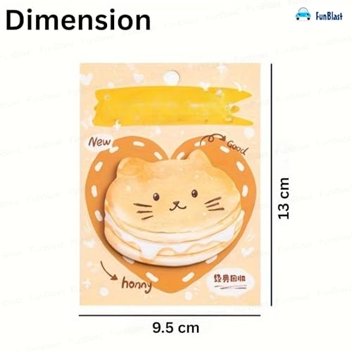 Image of FunBlast Sweet Paws Sticky Notes, 6 Sheets - 180 Sticky Notes, Sticky Pad for Study, Point It Marker Stationery Items, Self-Adhesive Memo Pad, Planners and Memo Sticker (Multicolor)