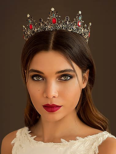 Corona de reina barroca para accesorios de cabello de fiesta 2