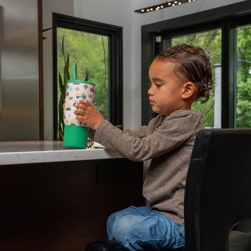 Image of HydroJug Sport 14 oz Insulated Kids Water Bottle with Straw, Under Construction