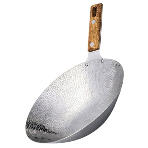 Wok de Acero Inoxidable con Mango de Madera