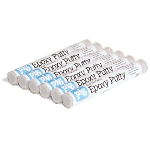 Image of PIG Wet Surfaces Epoxy Putty | Underwater Repair Putty | 6 Pack | 4 oz. Tubes | 7 inch L | White | PTY259