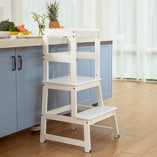 Mangohood Kitchen Step Stool for Kids and Toddlers with Safety Rail Children Standing