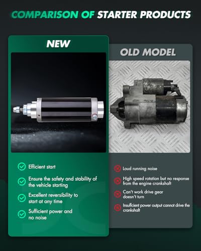 Image of SCITOO Starter Motor MOT3005 5735N for Mercury for Mariner Outboard Marine 65 80 90 115 140 150 175 Hp ‎12 Volt CCW 10-Tooth Pinion