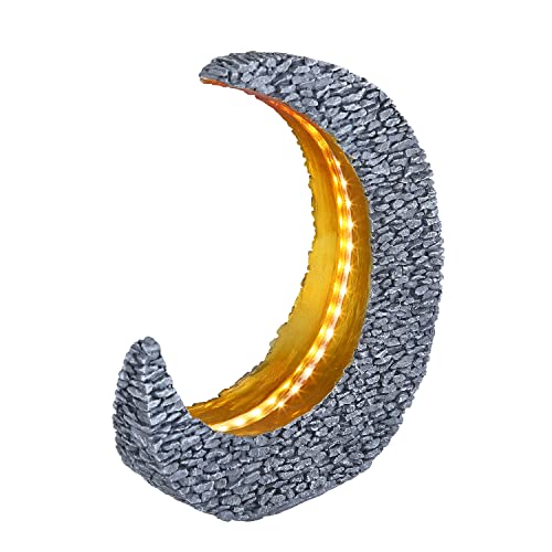 bmf-versand® Solarlampe für Außen Stehend Halbmond mit Pflegetuch...