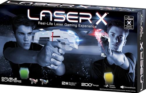 LASER X The Original Two Player Laser Tag Gaming Set, Blasters & Vest Sensors, Ages 6+