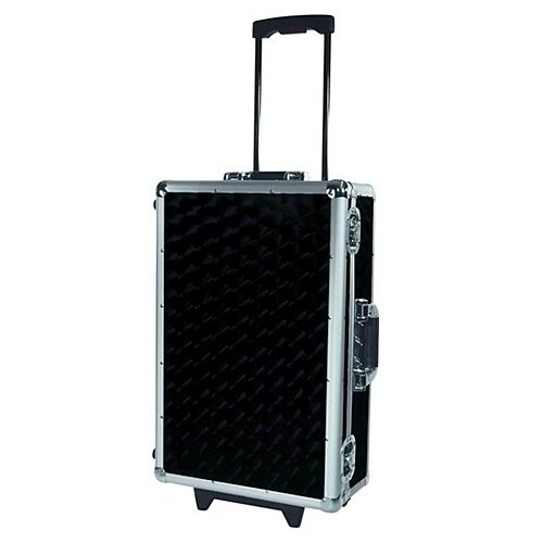 Roadinger 30122087 - Maleta para 120 CD con carrito, color negro