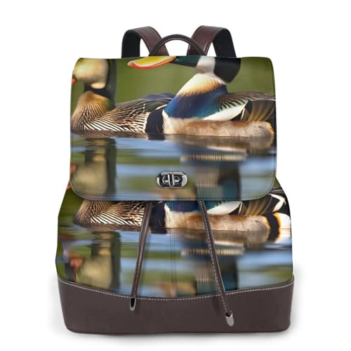 Sac à dos cuir colvert étanche pour ordinateur portable et randonnée décontractée