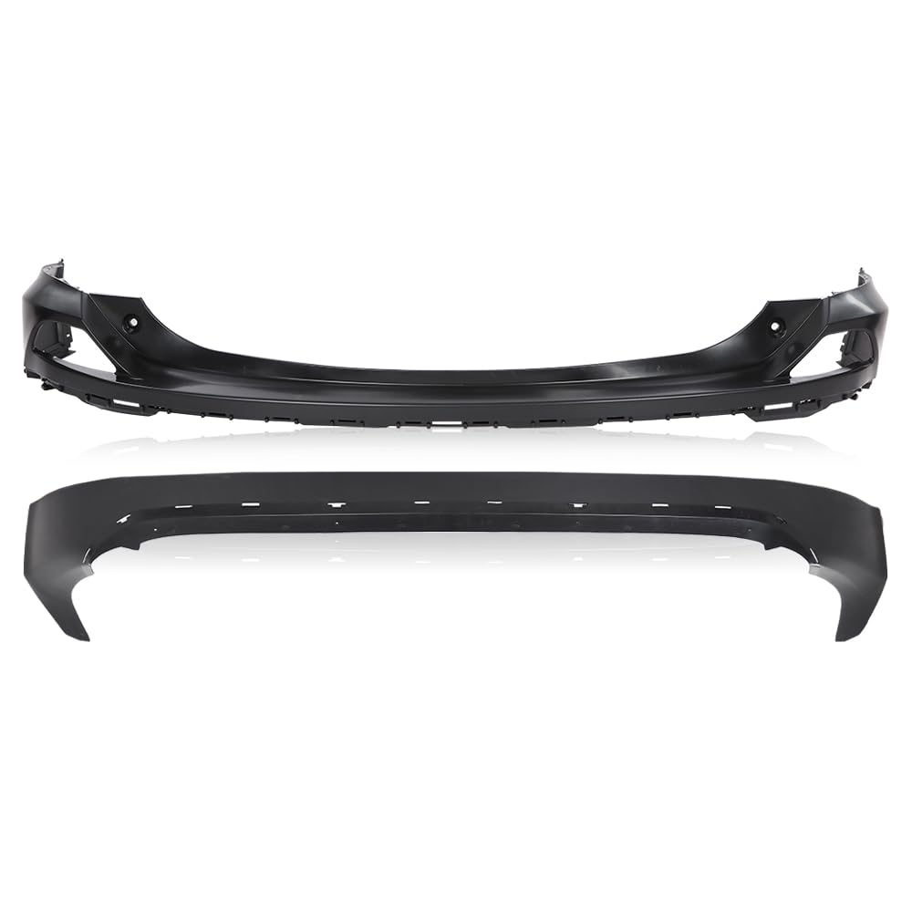 PIT66 Rear Upper and Lower Bumper Covers Compatible with Toyota RAV4 SE 2016-2017/RAV4 LE Limited XLE) 2016-2018/RAV4 Hybrid LE+ Platinum 2017-2018