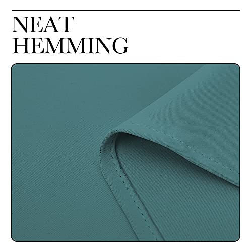 Image of NICETOWN Blackout Curtains for Kids Room - Triple Weave Microfiber Home Thermal Insulated Solid Ring Top Blackout Panels /Drapes for Bedroom(Sea Teal, Set of 2, 55 x 90 Inch)