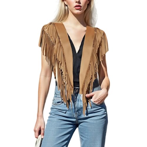 Gilet western sans manches pour compléter une tenue rétro cowgirl des années 70