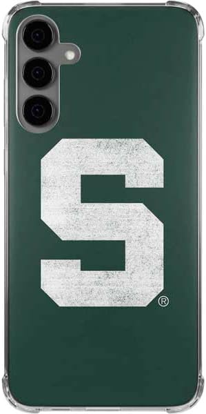 Skinit Clear Phone Case Compatible with Galaxy S24 Plus - Officially Licensed Michigan State University Spartans Logo Design