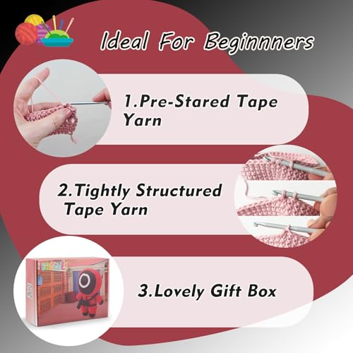 Image of Crochet Kit for Beginners,Crochet Kit Amigurumi Crocheting Animals Kits with Step-by-Step Video Tutorials, Knitting Starter Pack for Adults and Kids