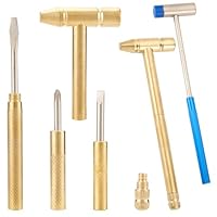 OLYCRAFT 6in 1 Mini Multifunktions Hammer Mit Mini Edelstahl Hammer Eisen Mini Hammer Mit Schraubendreher Handwerkzeugen Multifunktionaler Schmuckhammer Zum Reparieren von Uhren Schmuck