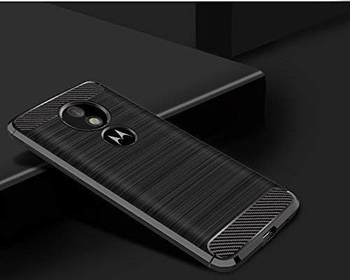 Image of Hybrid Carbon Fiber Back Case for Moto G6 Plus (Black)