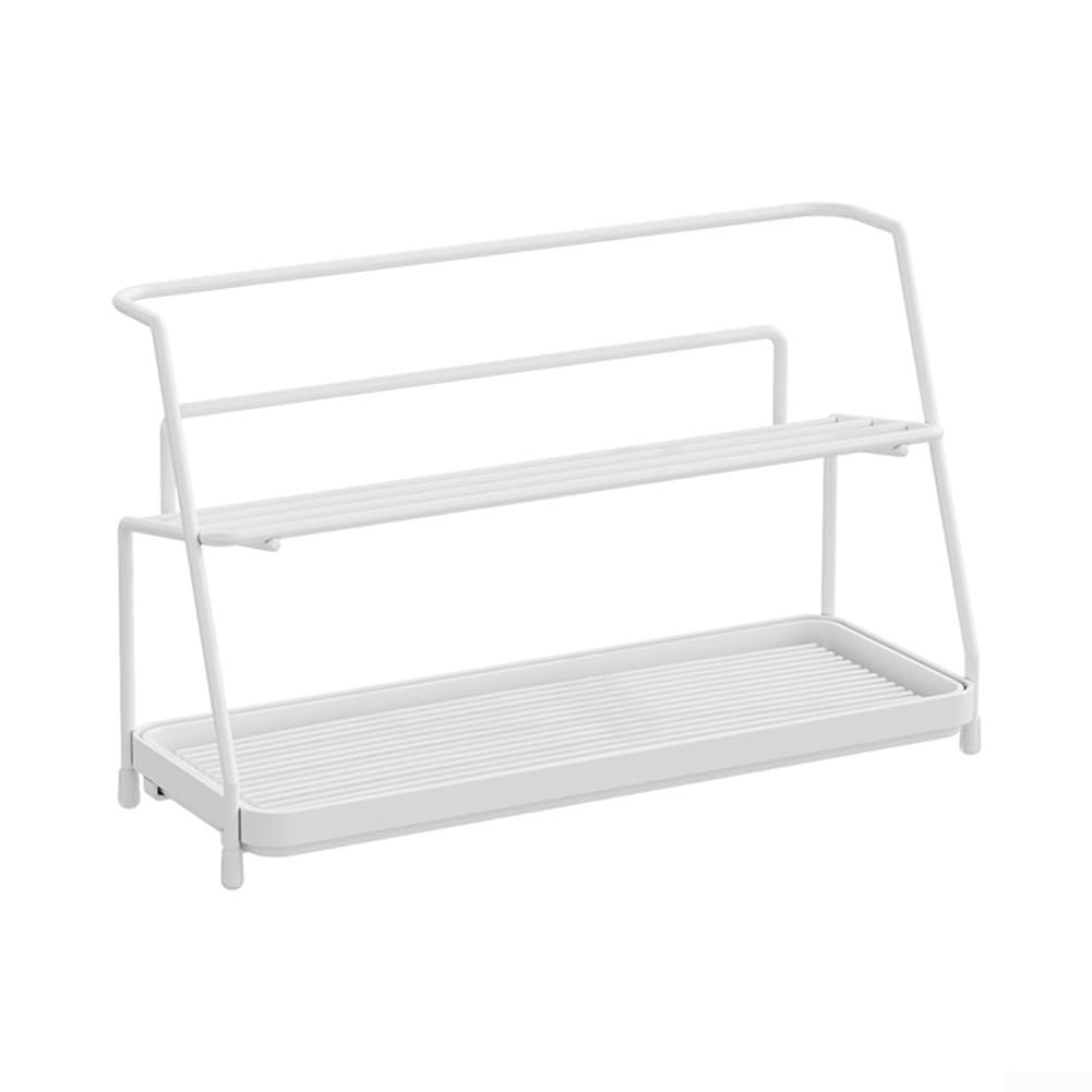 Portaspezie, Scaffale A 2 Livelli 30x20x18 Cm, Montato A Parete