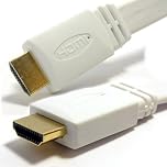 kenable Flat HDMI Cable 4K 60Hz High Speed Gold Plated for TV LCD LED UHD 2m White