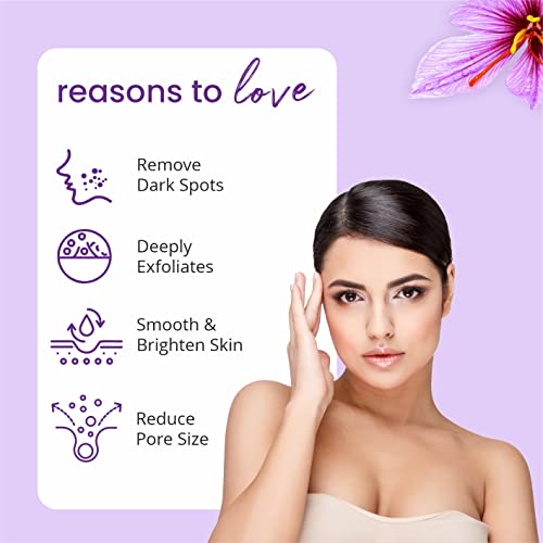 Image of Globus Naturals Ayurvedic Kumkumadi Skin Lightening Face Scrub, Enriched with Walnut & Lotus Extract, Chemical Free, Cruelty Free, Suitable For All Skin Types, 100 ml, Pack Of 2