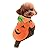 Mogokoyo Dog Cat Halloween Pumpkin Costume,Pet Cosplay Costumes,Puppy Warm Outfits Fleece Hoodie Animal Autumn Winter Clothes ("M" Size)