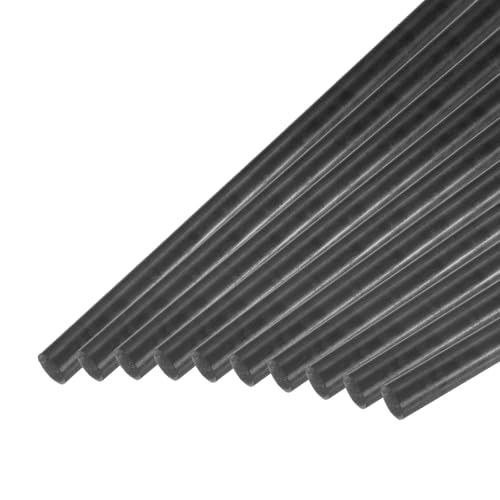 Image of MECCANIXITY ABS Plastic Rod Round Solid Bar 8mm x 300mm Black for DIY Model Material, Architectural Model Making, DIY Sand Table, Pack of 10 Pcs