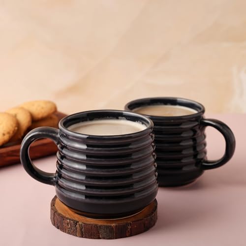 Image of Coffee Mug Set of 6, Tea Cups, Microwave Safe Coffee Mugs, Ceramic Tea Cups,Home & Office Use, Every Occasion and Gift - 250 ml Each