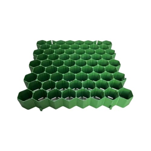 Heavy Duty Outdoor Grass Pavers - 16 Pieces 4cm Gravel Grid for Car Parking, Ground Reinforcement, Pathways & Patios - Durable Shed Base Solution