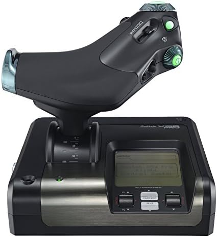 Logitech G Saitek X52 Pro Flight Control System, Controller and Joystick Simulator, LCD Display, Illuminated Buttons, 2xUSB, PC - Black/Silver