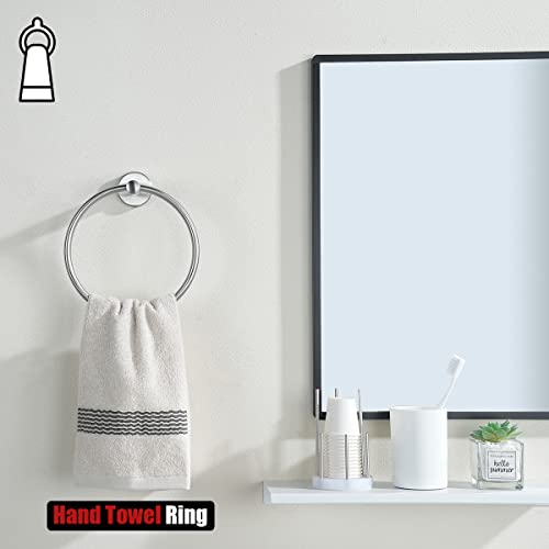Jqk Towel Ring, 304 Stainless Steel Hand Towel Holder For Bathroom, Brushed Finished Wall Mount, Tr130-Bn #TOP4