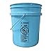 House Naturals Baby Blue 5 gal Food Grade Plastic Bucket Pail Container with Lid (Pack of 3) Made in USA