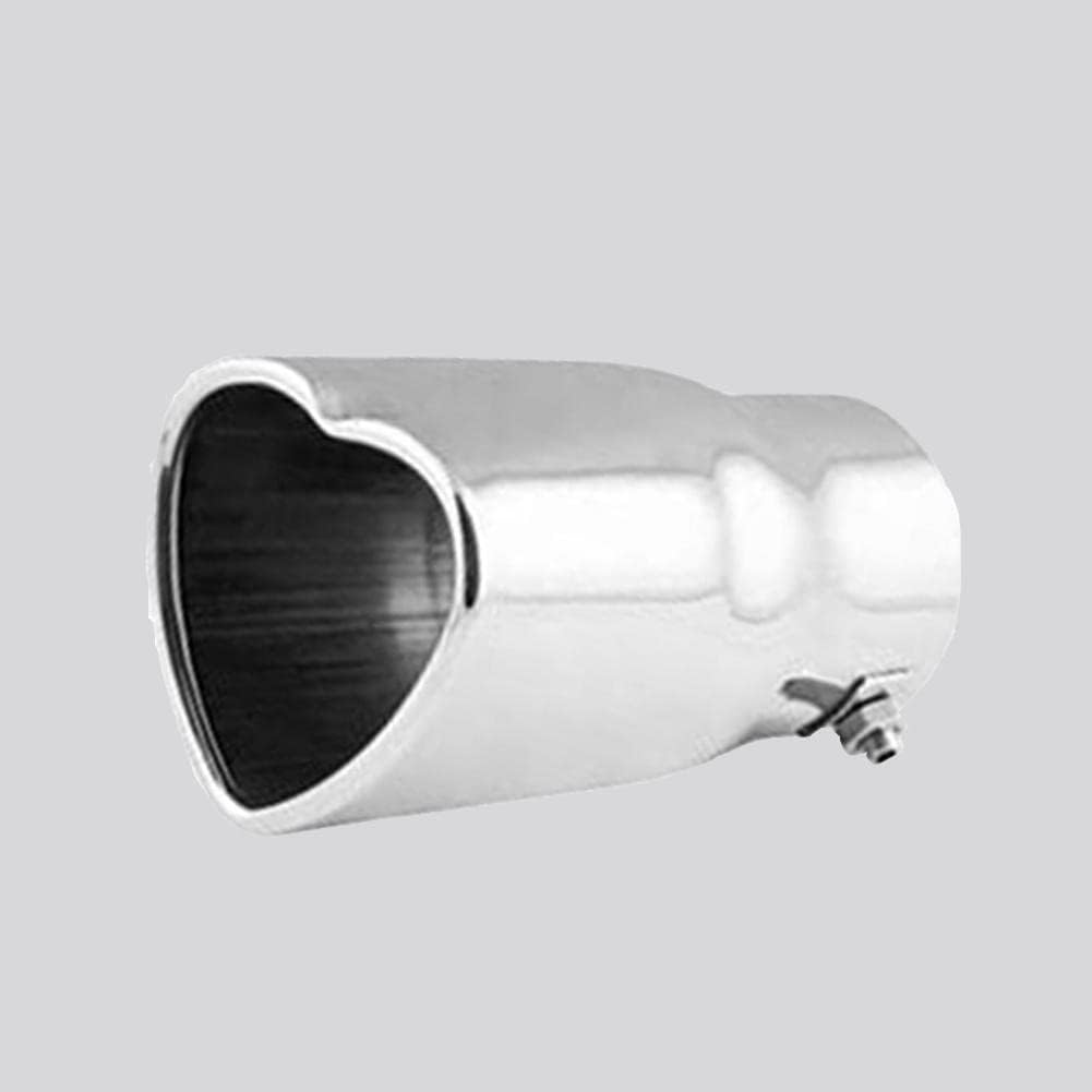 JINYISI Exhaust Tips,Heart Shaped Universal Car Exhaust Muffler Tip,Stainless Steel Exhaust Tips,2.5 Inlet Exhaust Tip,Car Accessories