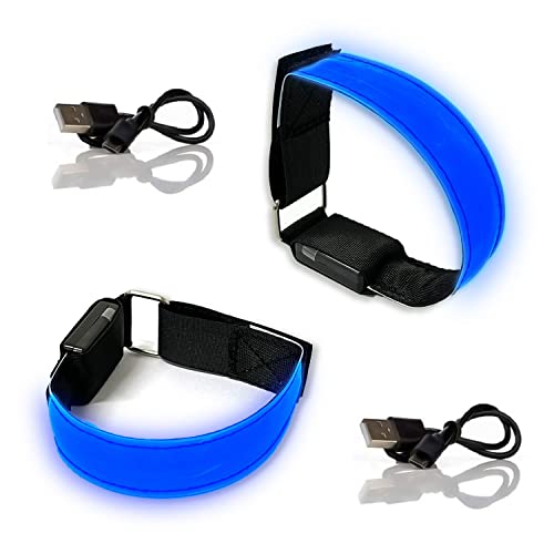 ZWZNBL 2 bracciali Riflettenti Ricaricabili, Alta