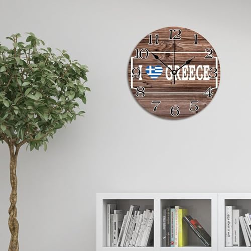 Horloge murale bois Grèce déco de style ferme et salon convivial - 6