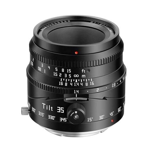 Camera Lens, Lente MF Tilt 35mm f1.4, Compatible con Sony E A6400 A6500 ZV-E10 Nikon Z50 ZF ZFC Fujifilm XF Canon RF R50 R10 M43,in Parts(XF)