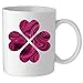 Produktbild Nothingtowear 4 Swirly Hearts Clover Keramik Tasse Kaffeetasse Teetasse Becher Mug