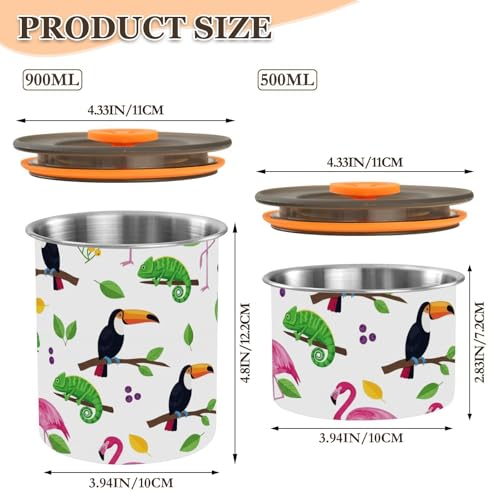 Contenedor Hermético Para Café Acero Inoxidable 900ml miniatura 2