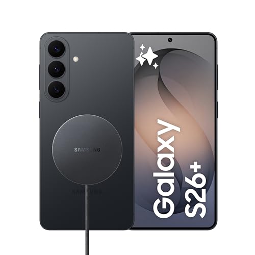 Samsung Galaxy S26+ con caricatore wireless magnetico Magnet Wireless Charger 25W EP-P2900BBEGWW, Smartphone AI con 3 anni di Garanzia del produttore, 512GB, Black
