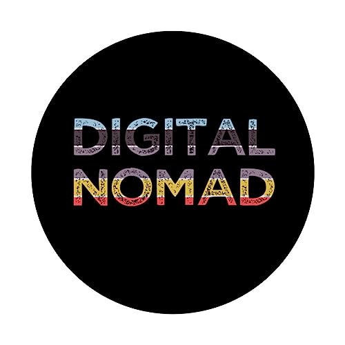 Digital Nomad Co-Worker Coworker PopSockets Swappable PopGrip, Black - Image 3