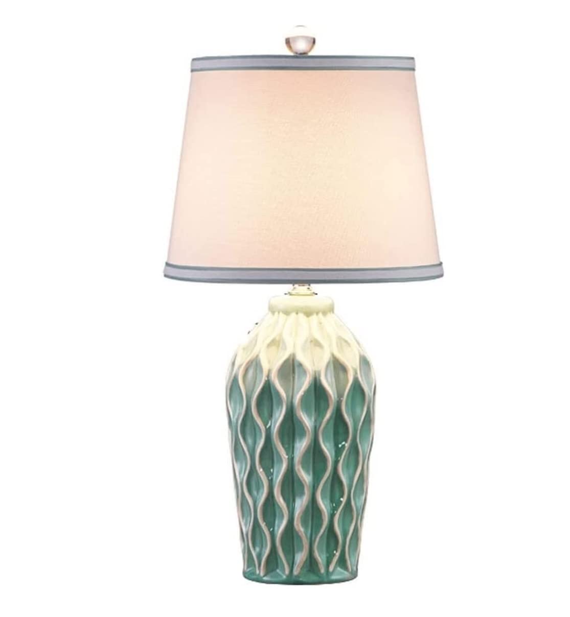 SGKOMN Desk Lamps For Reading Ice Crack Ceramic Table Lamp Modern Minimalist Nightstand Lamps Ceramic Glaze Desk Lamps Lamps For Living Room-B-Dimmer