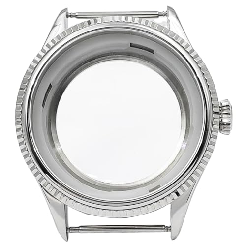1個 39mm シルバーウォッチケース ソリッドステンレススチール NH35 NH36 腕時計自動巻きムーブメントパーツ用