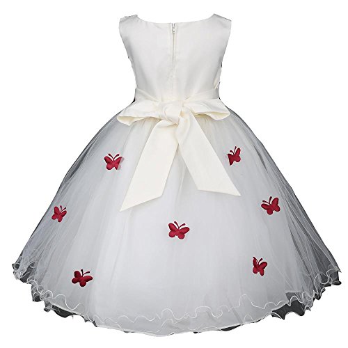 Pink Promise Ivory Flower Girl Wedding Easter Ruffled Tulle Butterfly Petal Dress2