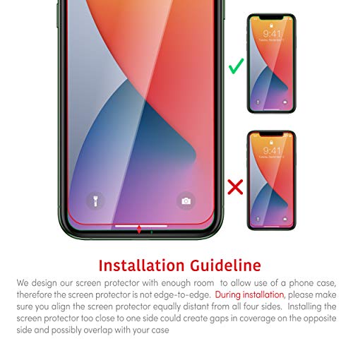 TalkWorks Tempered Glass Screen Protector for iPhone 11 Pro/XS/X - Case Compatible, Anti-Glare, Shatter & Crack Proof, Ultra Thin (Pack of 3)