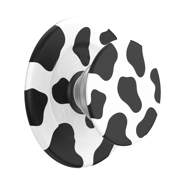 Image of PopSockets Phone Grip for MagSafe, Magnetic Holder- Cow Print
