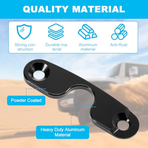 HONUTIGE Upgraded Sun Visor Repair Kit, Aluminum Alloy Sun Visor Clips Upgraded Heavy Duty Sun Visor Clip Wrangler Visor Repair Kit for Wrangler JK 2018/ JL/Wrangler 2018-2023/ Gladiator 2020-2023 - Thumbnail 7